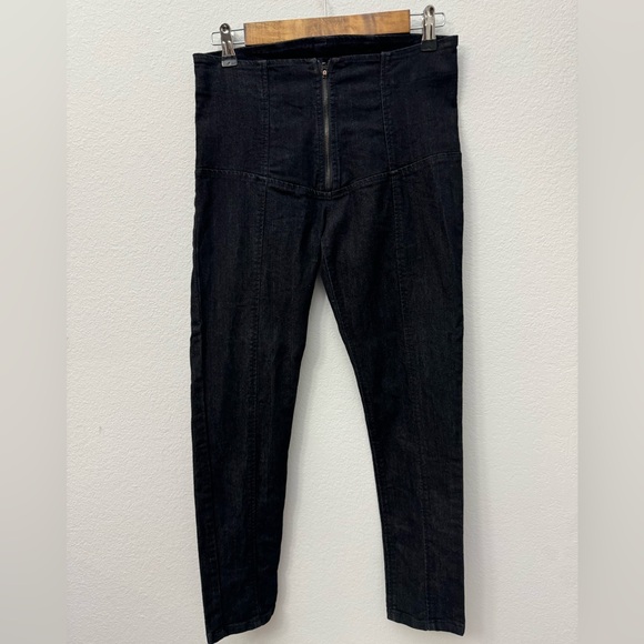 Prairie Underground Parallel Zip Skinny Jeans Black Denim Legging Women's XS USA - Picture 3 of 7